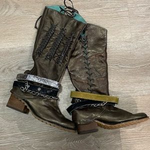 Vintage Leather handmade women boots